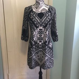 Black and white shirt dress